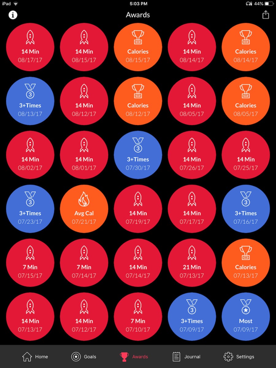 Bowflex Max Trainer® M5 קרוס טריינר משולב - מסך תצוגב סיכום חודשי באפליקציה Bowflex Max Trainer® M5 קרוס טריינר משולב - מסך תצוגב סיכום חודשי באפליקציה